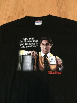 Office Space 2004 Bill Lumbergh Black Short Sleeve T Shirt Size Medium Ebay