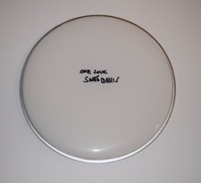 Carlton Santa Davis Signed Autograph 10" Drumhead Bob Marley Wailers Drummer COA
