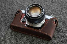 NEW Handmade Genuine Leather Half Case Cover For Olympus OM1 OM2 OM3 OM4 Camera