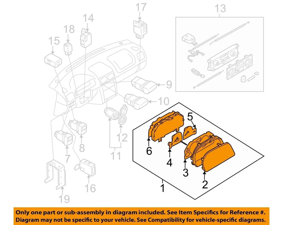 Velocímetro Cluster MPH compatible con 02 FORESTER 872354 Foto 3 de 4