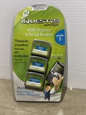 Leap Frog iQuest 3 Cartridges Math, Social Studies, Science Grade 5 BRAND NEW