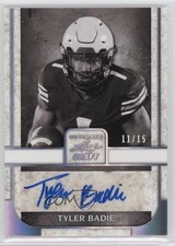 2022 Leaf Ultimate Draft Silver Spectrum 11/15 Tyler Badie #PA-TB1 Auto nd3