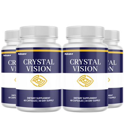 Crystal- Eye Health Dietary Supplement- Vision Support with Lutein- 4 Bottles