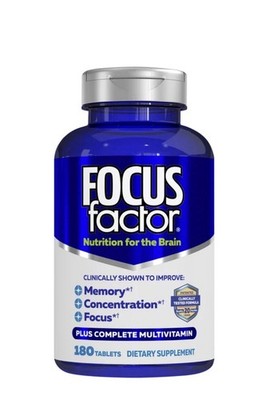 Focus Factor Multivitamin 180 Tablets Nutrition for Brain A C D E Folic Acid