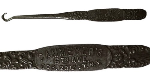Cammeyer's 6th Ave. Cor. 20th St. New York City Button Hook Shoe Hook Boot Hook