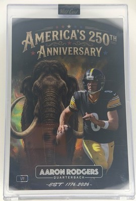 2026 Mammoth Wild Card America's 250th Anniv Aaron Rodgers 1/1 Rainbow