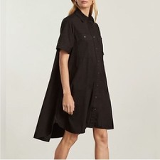 NEW Everlane The Daytripper Shirtdress in Black XXS Sustainable