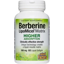 Natural Factors Berberine LipoMicel Matrix Softgels 500 mg 60 Softgels