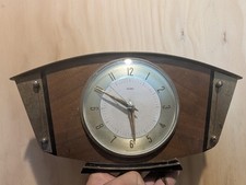 Vintage Metamec Clock Electric Wooden Mantel England  working  ~1970