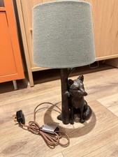 Antique Bronze Style Fox Table Lamp - Woodland Animal Lamp (Bulb not included)