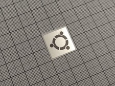 5 x Silver  Black Ubuntu Linux Old Logo v1 Stickers For The Computer Case