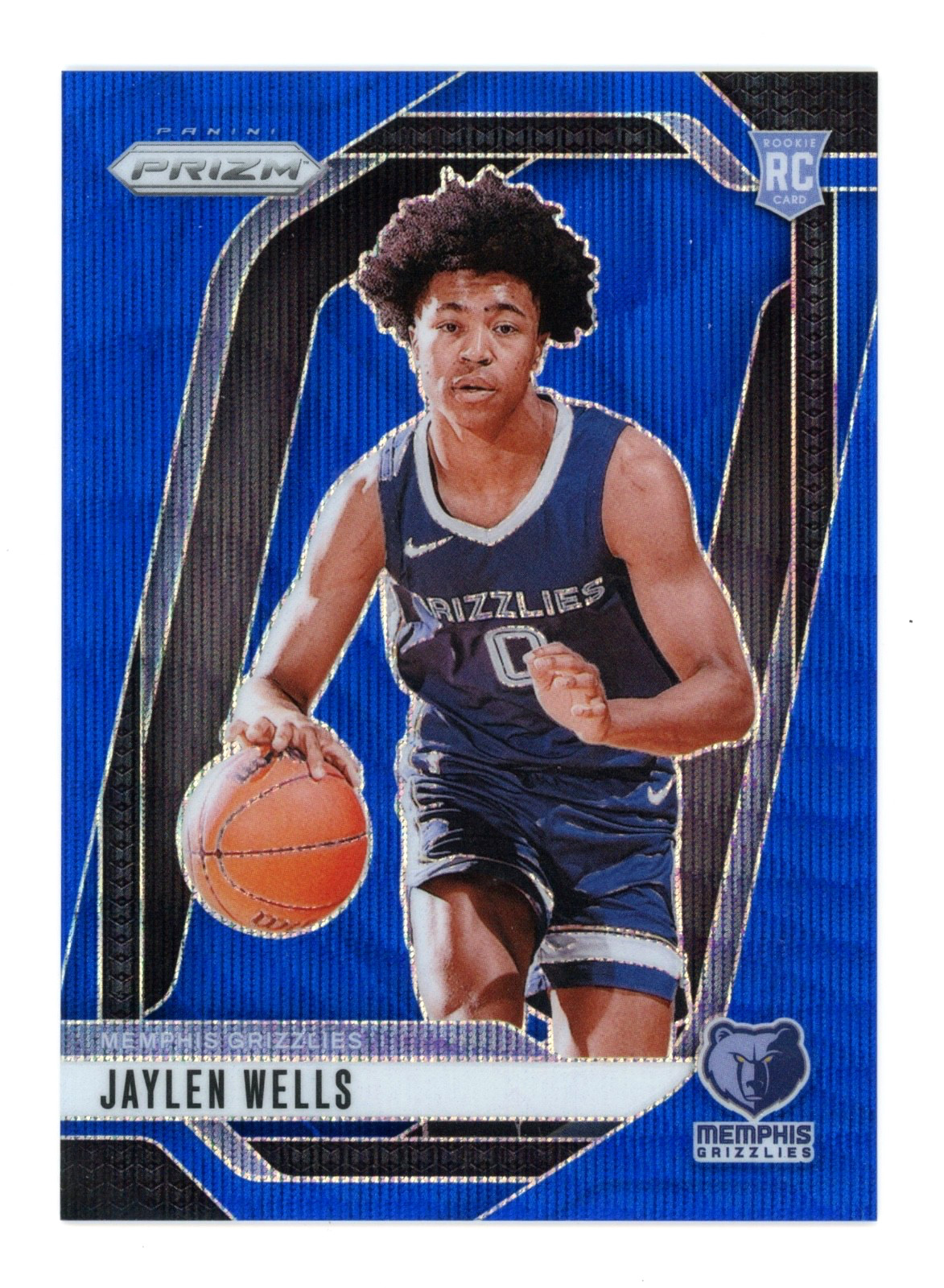 2024-25 Panini Prizm Jaylen Wells Blue Wave /125 Rookie RC #239 Grizzlies