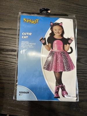 Cutie Cat Toddler 2T Girls Dress Halloween Costume From Spirit Dress Up Outfit