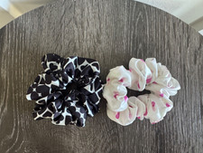 Victoria's Secret Nylon Hair Scrunchies LOT OF 2 NEW