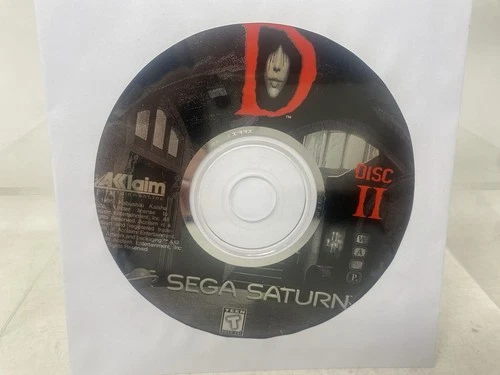 D (Sega Saturn, 1996) Rare HORROR Game Disc 2 Only