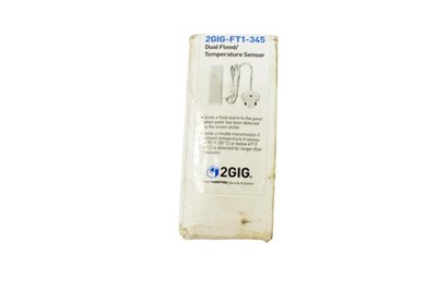 2GIG 2GIG-FT1-345 Dual Flood Temperature Sensor White CR2 Battery Open Box Kit