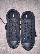 Converse Chuck Taylor All Star Kids Black Low Top Lace-Up Sneakers US 5