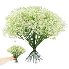 60 Pcs Artificial Baby's Breath Flowers, White Gypsophila 11.42 inches,