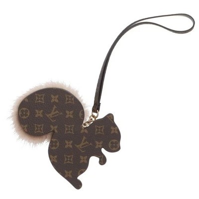 Auth LOUIS VUITTON M03218 Squirrel LV Furry Friend Mink Fur Bag