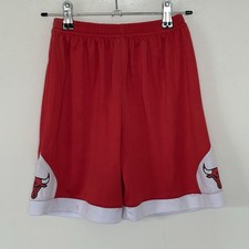 Chicago Bulls Red Basketball Shorts Youth Size 160 Stretch Waist
