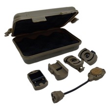 QIRUIMY Taktische MPLS3 GR Helmlampe, weiß/IR/grünes Licht, Airsoft-LED-Stirnlam