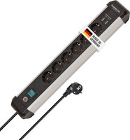 Brennenstuhl Premium Alu Line Steckdosenleiste Mehrfachsteckdose Usb 6 Fach 3M