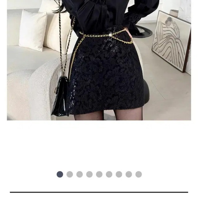 Unnel Romantic Pearl Smocking Blouse Black New