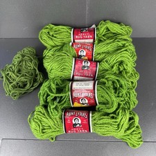 Aunt Lydia's Heavy Rug Yarn 75 Rayon 25 Cotton 615 Grass Green 5 Skeins