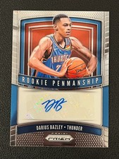 Darius Bazley 2019-20 Prizm Basketball Rookie Auto Penmanship Thunder 