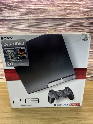Consola Sony PlayStation 3 Slim 120 GB - Negra PS3 Paquete Probado - Imagen 19 de 24