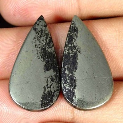 33,60 Ct Natürlicher Apache Gold Paar Birnen Cabochon Lose Edelstein
