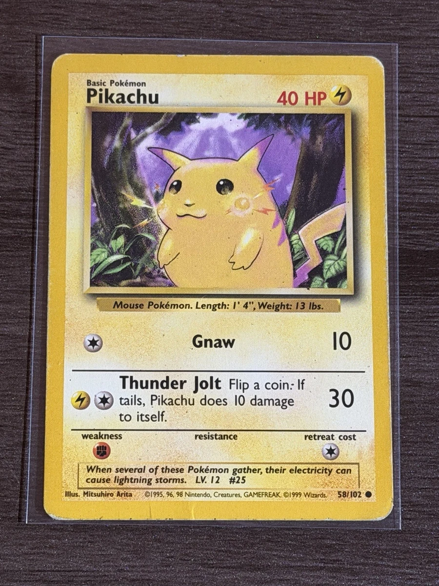 Pikachu Pokémon TCG Individual Trading Card Games Base Set in