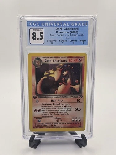 Pokemon Dark Charizard First Edition Team Rocket CGC 8.5 Holo 4/82