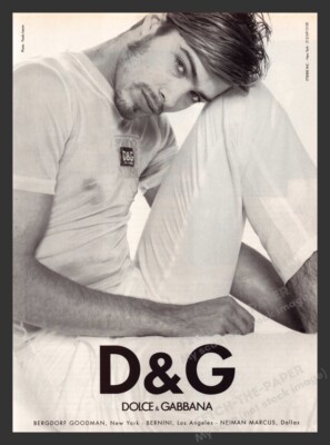 D&G Dolce & Gabbana Clothing Male Model 1990s Print Advertisement