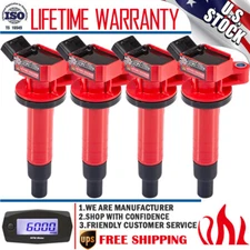 4 Pack Ignition Coils For 2000-2008 Toyota Corolla Celica Matrix MR2 1.8L UF247