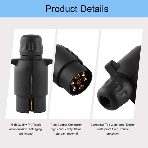 SB3 12V 7 Pin Electric Trailer Plug N Type Plastic 7 Pole Wiring