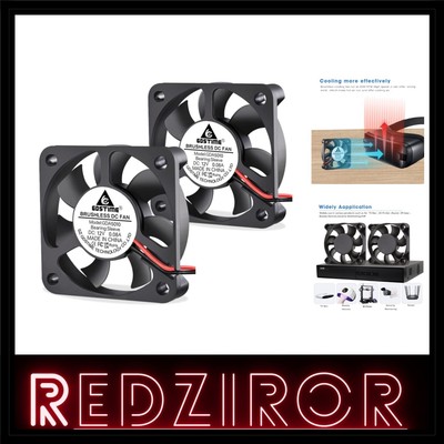 50mm Lüfter 12V DC Kühlventilator 4500 U/min 2 Stück für PC Router 3D-Drucker