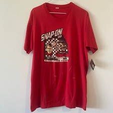 Vintage 1988 Nascar Snap-On Racing Tshirt Bill Elliot Rick Mears Red 2XL