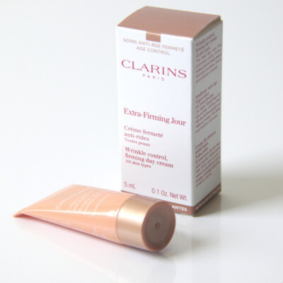 CLARINS Extra Firming Jour Wrinkle Control Firming Day Cream Sample 0.1 Oz. New