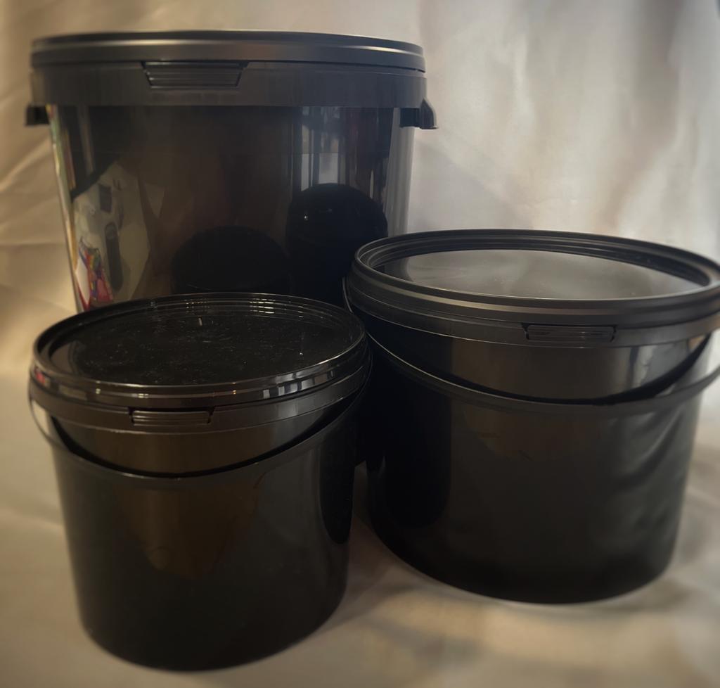 Eimer mit Deckel 5 10 20 30 L Schwarz Aufbewahrung Lebensmittelecht Leereimer