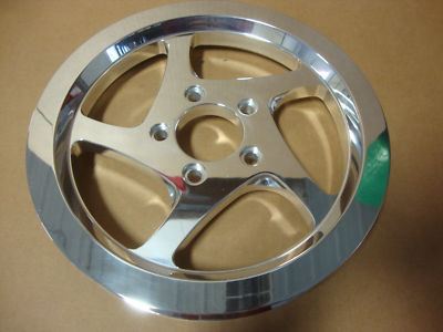 EARLY BIG DOG HUSKY REAR DRIVE PULLEY 65 TOOTH POLISHED TEFLON LINED BIG DOG
