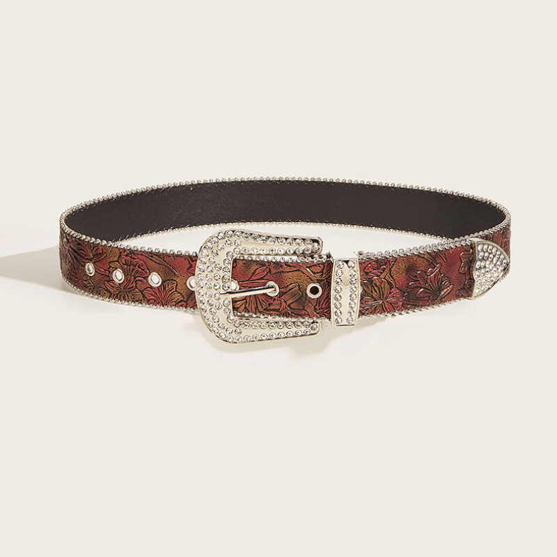 Vintage Western Rinestone Alloy Belt Men & Women Rhinestone Belt - Western Cowgirl Cowboy Bling main image 4