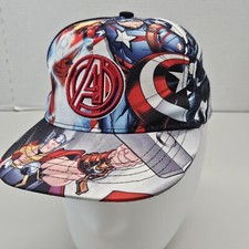 The Avengers Youth Hat Adjustable Snapback Marvel Characters Hulk Iron Man Thor