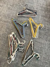 Tubular Plastic Multicolor Clothes Hangers - Standard Adult Size - Lot Of 50