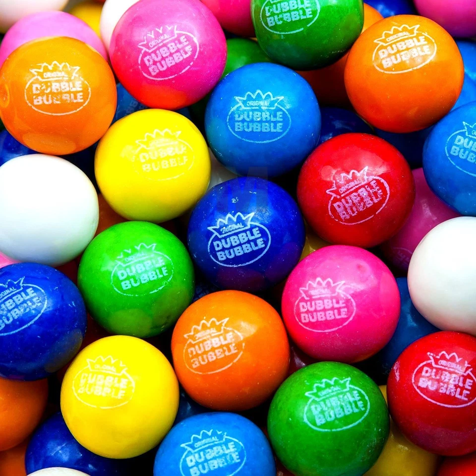 DUBBLE BUBBLE 1" GUM BALLS 5 lb FREE SHIPPING