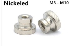 Nickeled Steel Knurled Thumb Nuts With Collar M3 M4 M5 M6 M8 M10