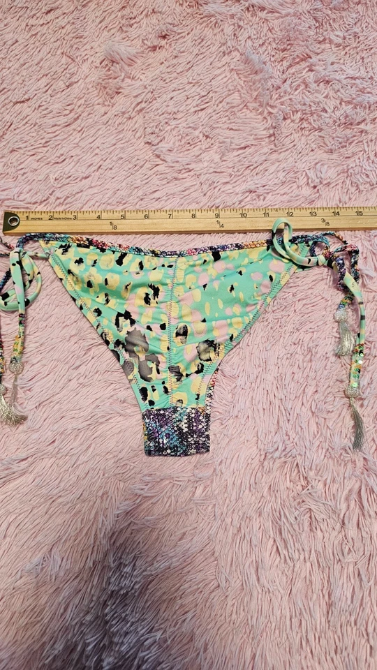 Agua bendita Women's Multicolor Polyester Snake Sexy Bikini Swim Bottom Size M - Image 4 of 4