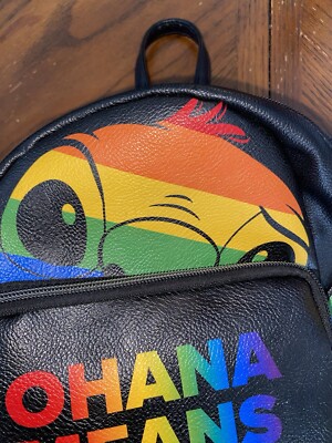 NWT Dani Nicole x Disney Stitch Ohana Means Family Leather Rainbow Backpack Disney Lilo & Stitch OHANA RAINBOW Backpack Danielle Nicole  main image 4