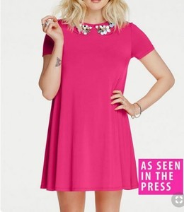 embellished swing dress