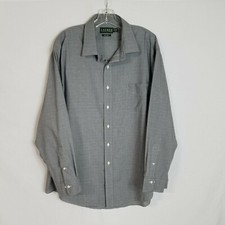 Lauren Ralph Lauren Mens Plaid Button Front L/S Dress Shirt Size 18 34/35 D519
